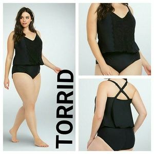 Torrid Lace Front Blouson One Piece Swimsuit
2x